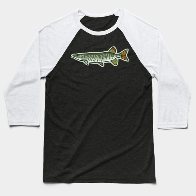 Musky Baseball T-Shirt by KnettersPracticalOutdoors